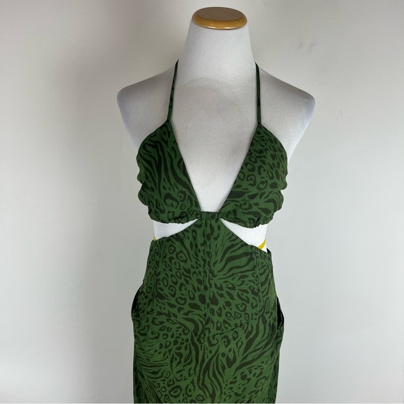 NWT Reformation Romona Jungle Print Maxi Dress Size 8 - Picture 4 of 7